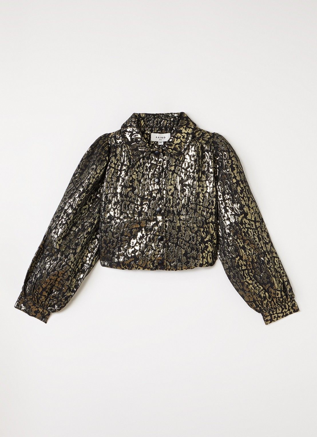 Aaiko Sandy bomberjack met lurex - voorkant 2 goud