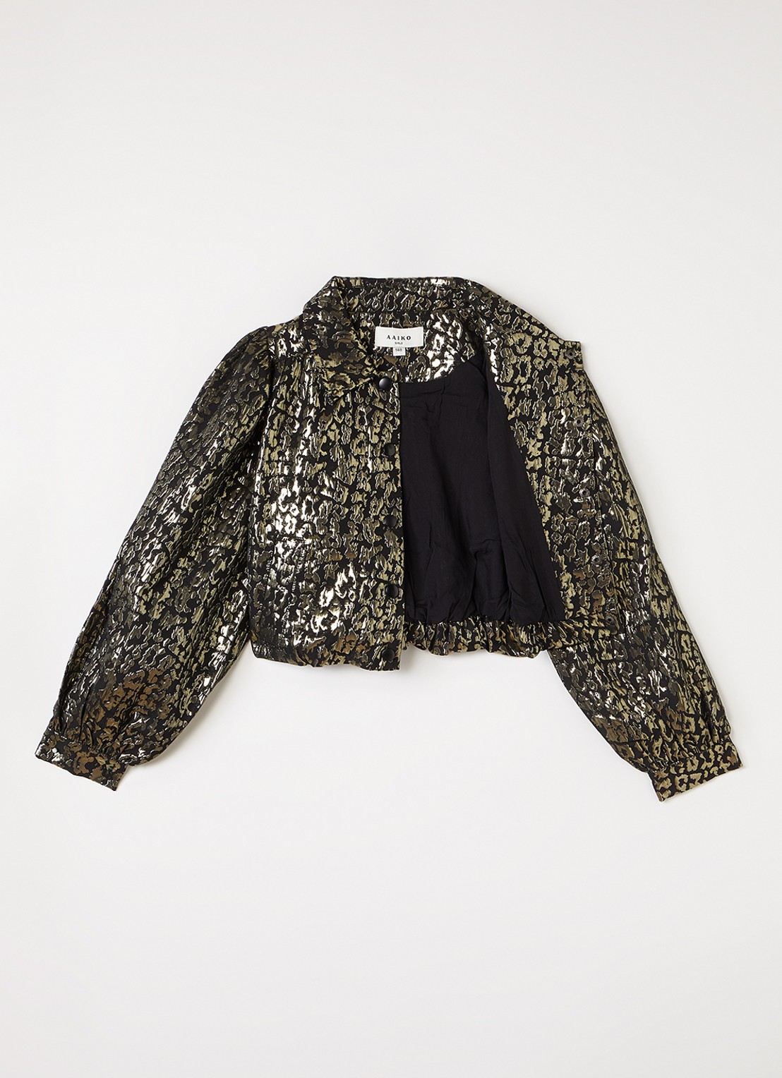 Aaiko Sandy bomberjack met lurex - voorkant 3 goud