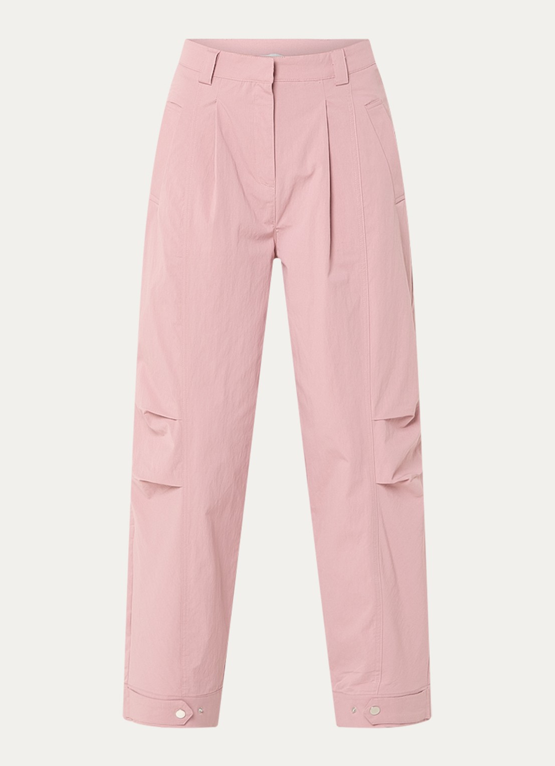 Aaiko Steffi high waist balloon fit broek met steekzakken - voorkant 2 cranberryrood
