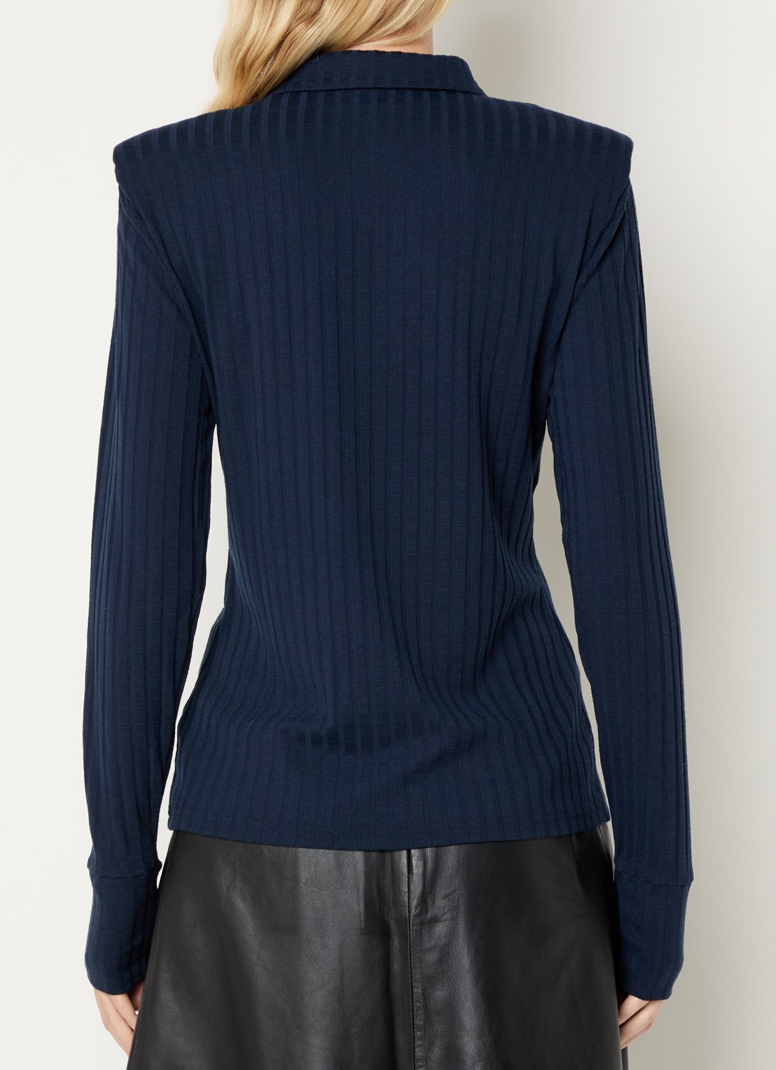 Aaiko Vigo blouse met schoudervulling - achterkant 4 night blue-193924