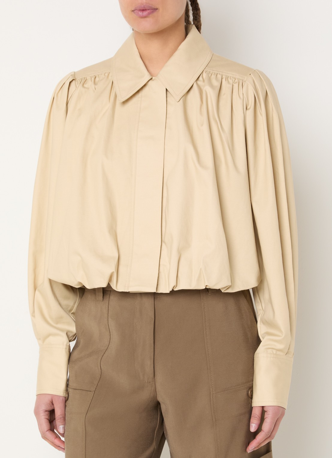 Aaiko Yuki jack met ballonmouw - detail beige