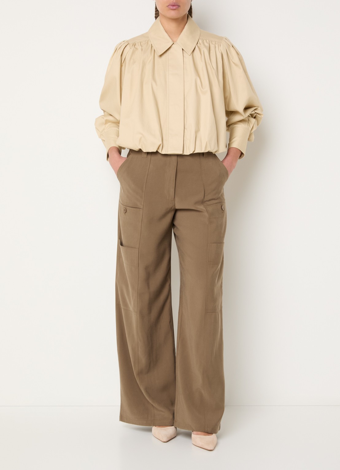 Aaiko Yuki jack met ballonmouw - voorkant 3 beige