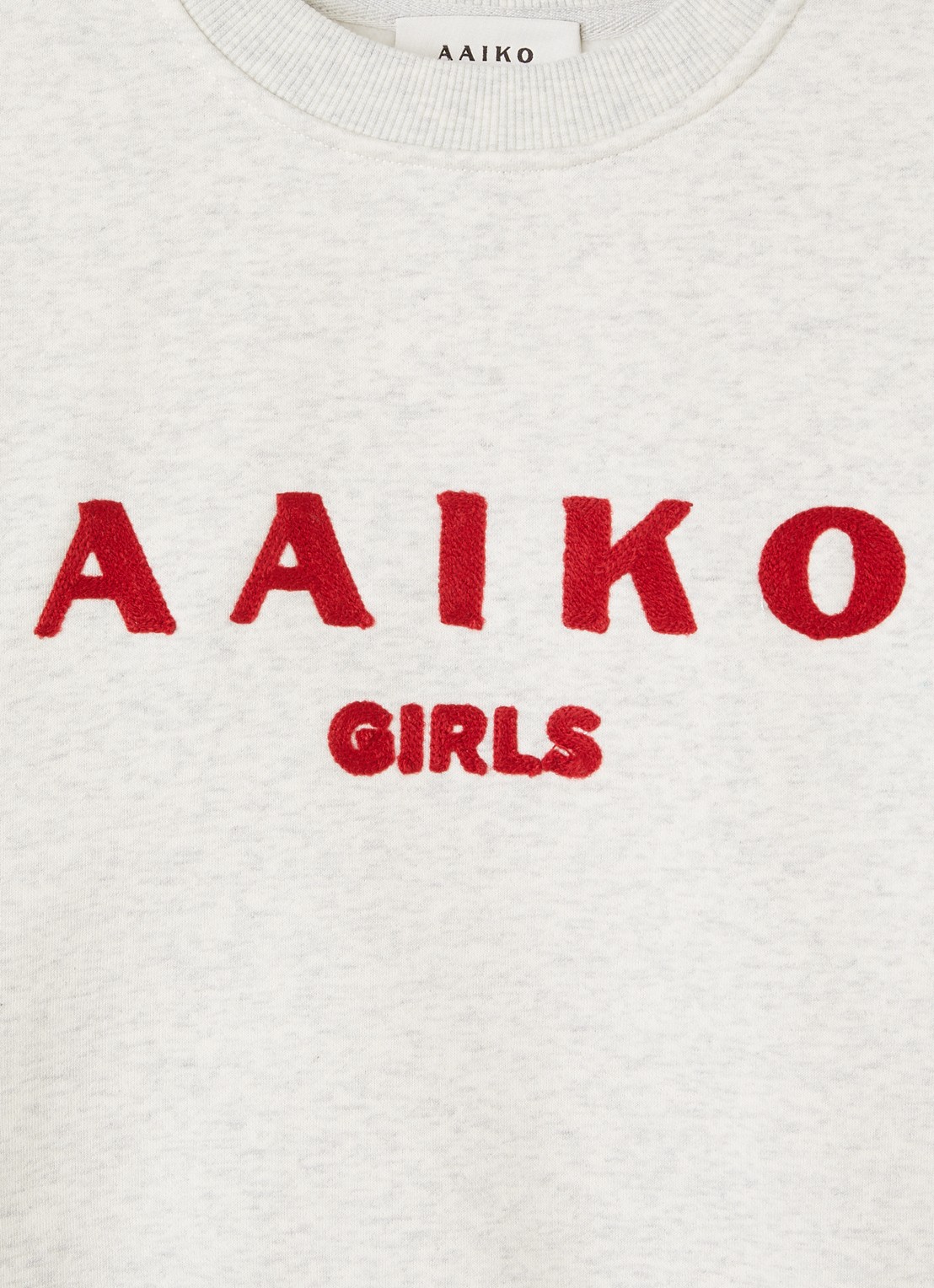 Aaiko Zena sweater met logoborduring - detail 3 grijsmele