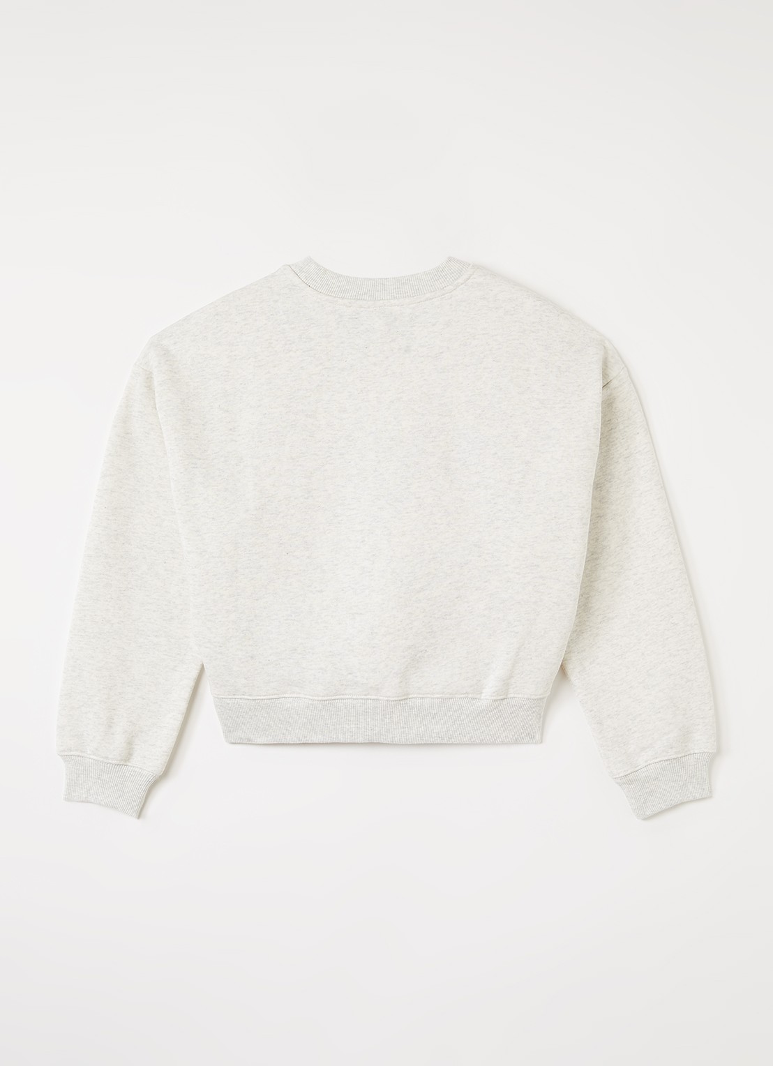 Aaiko Zena sweater met logoborduring - voorkant 2 grijsmele