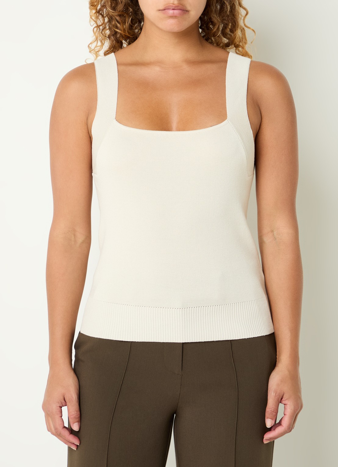 Aaiko Zena top met stretch - detail 4 creme