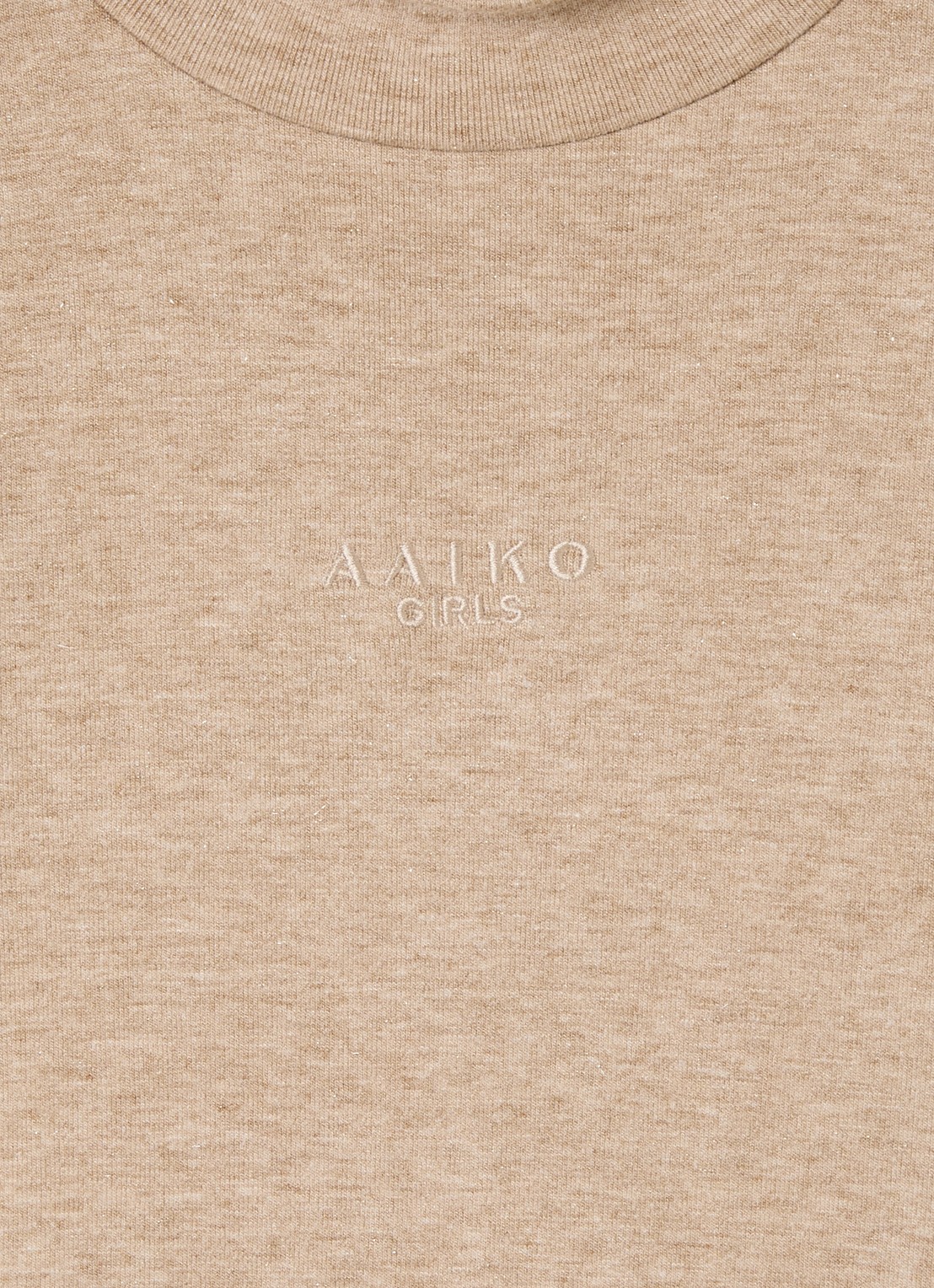 Aaiko Zera fijngebreide pullover met logoborduring - detail 3 beige