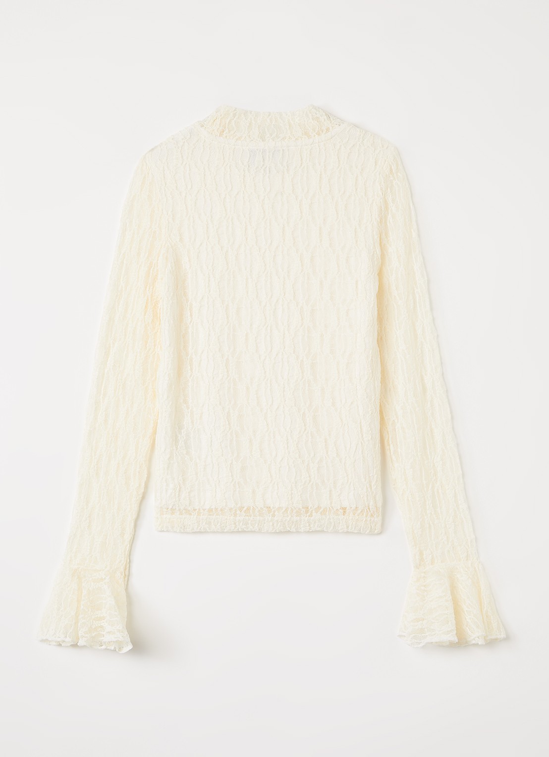 Aaiko Zina longsleeve van kant - voorkant 2 ivoor