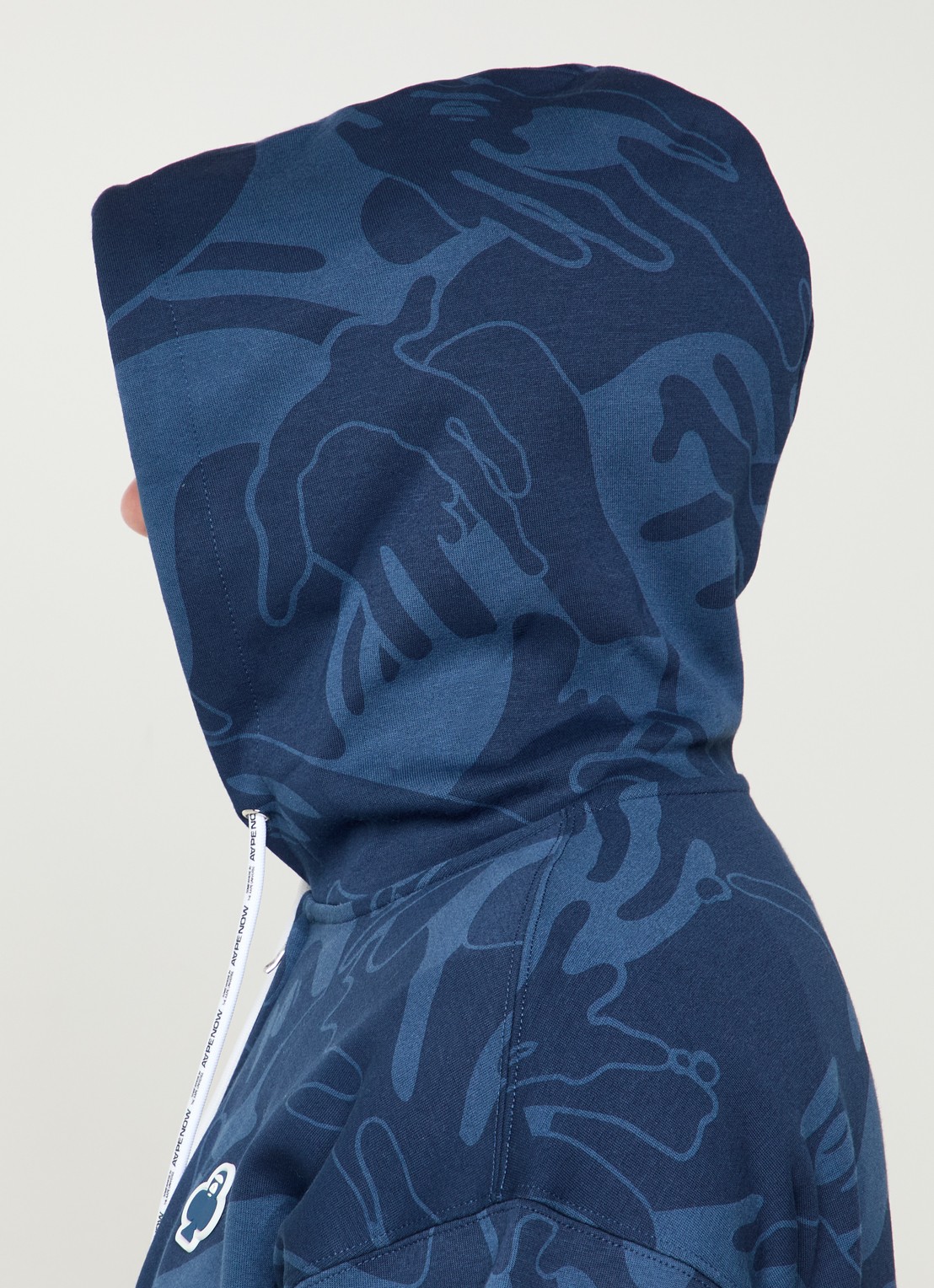 Aape Clover sweatvest met logoprint - detail 4 indigo