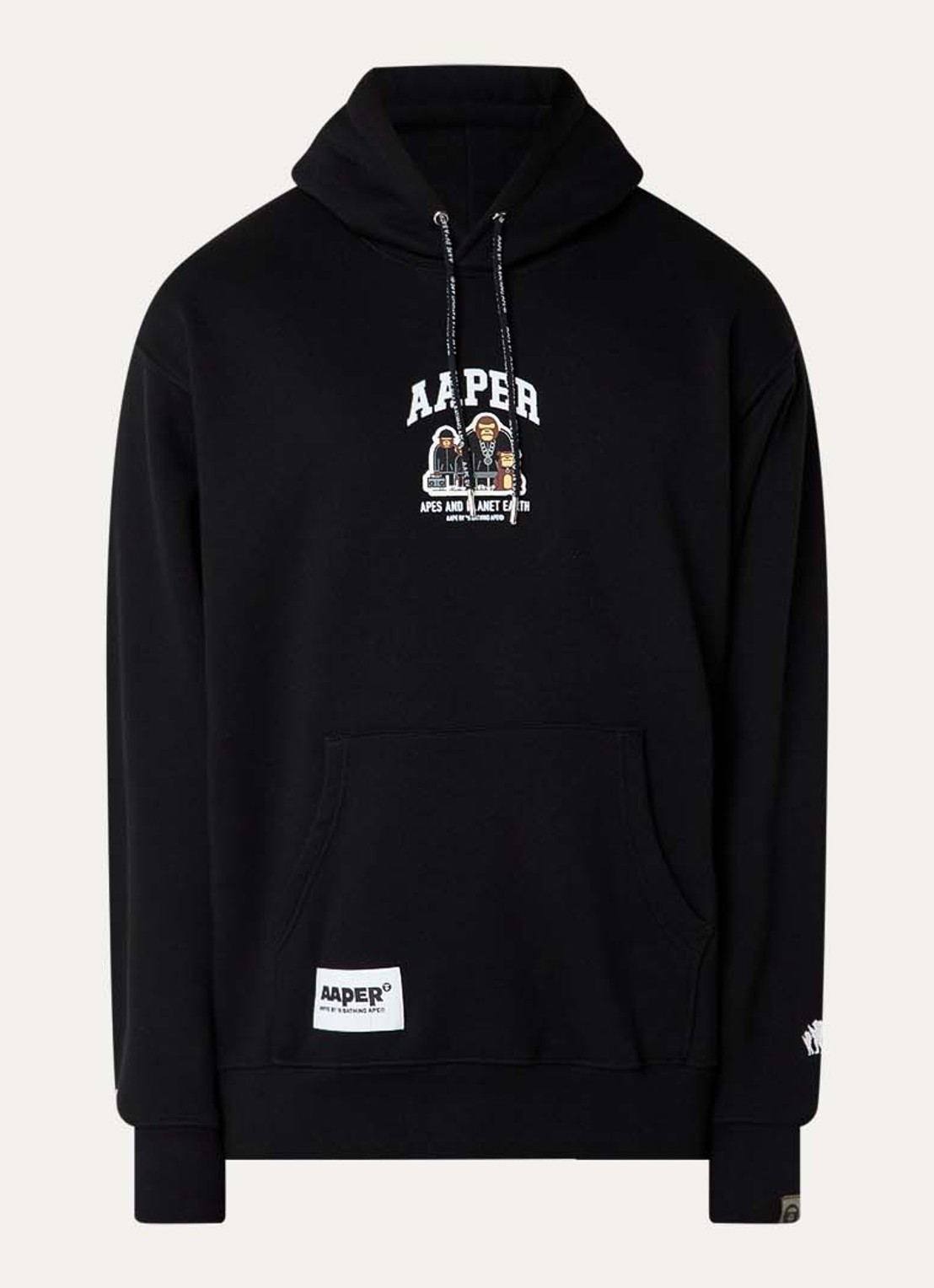Aape Hoodie met logo - voorkant 4 zwart
