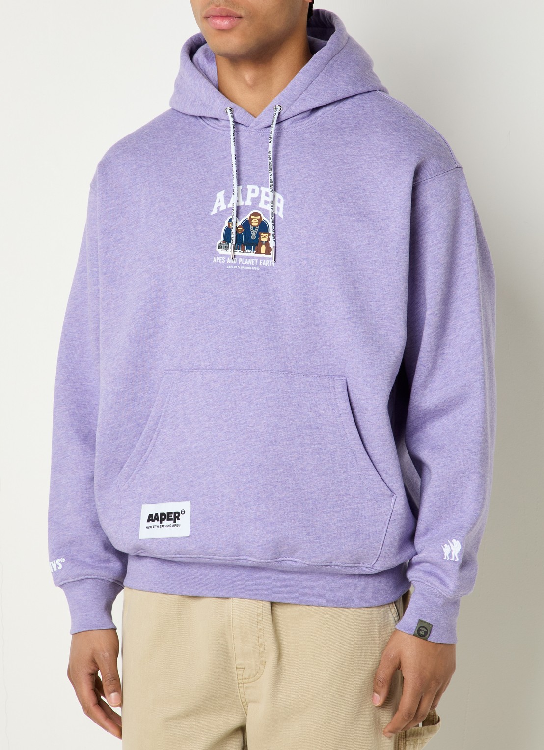 Aape Hoodie met logo - detail 4 violet