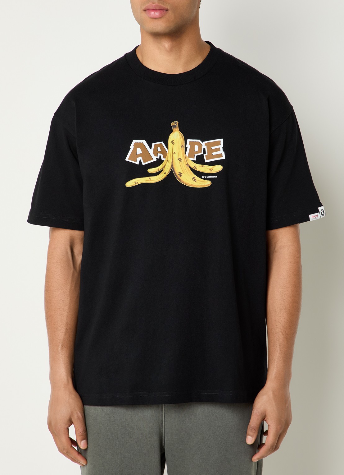 Aape T-shirt met print - detail 4 zwart