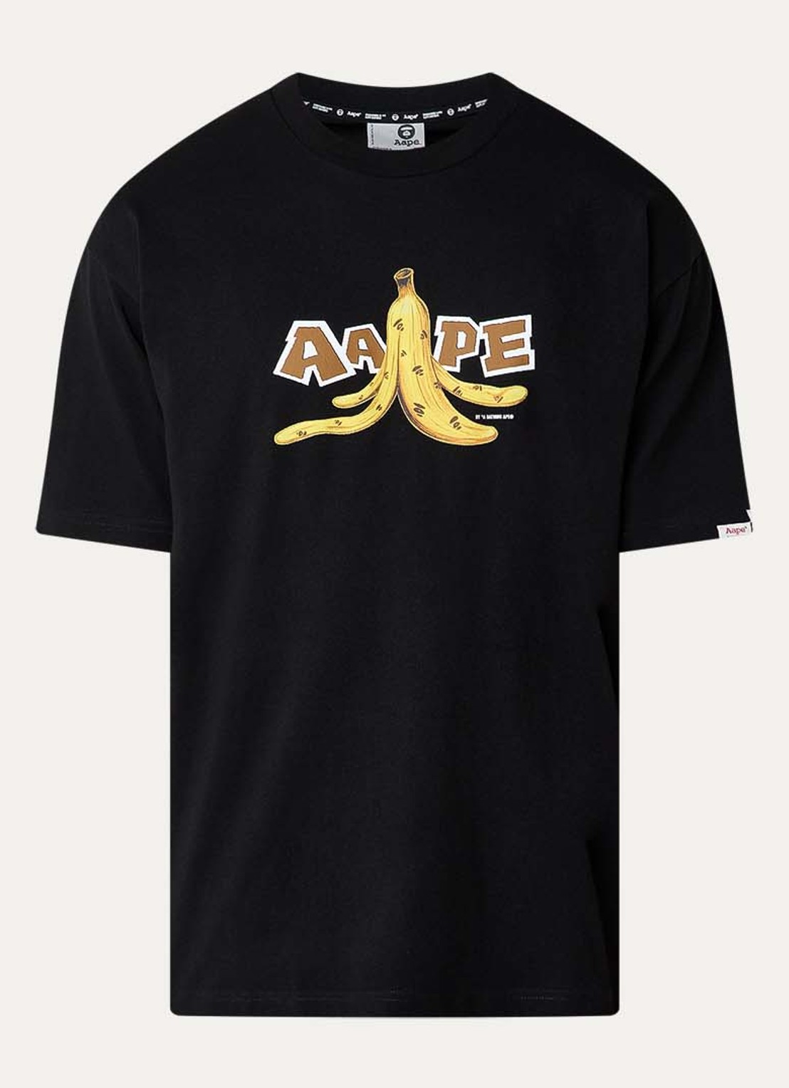 Aape T-shirt met print - voorkant zwart