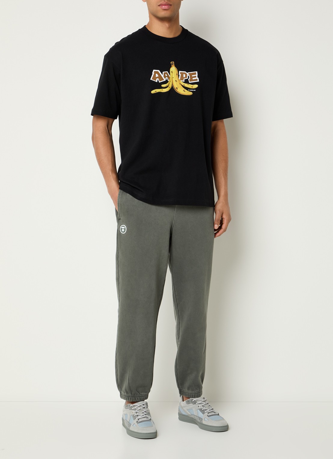 Aape T-shirt met print - voorkant 2 zwart