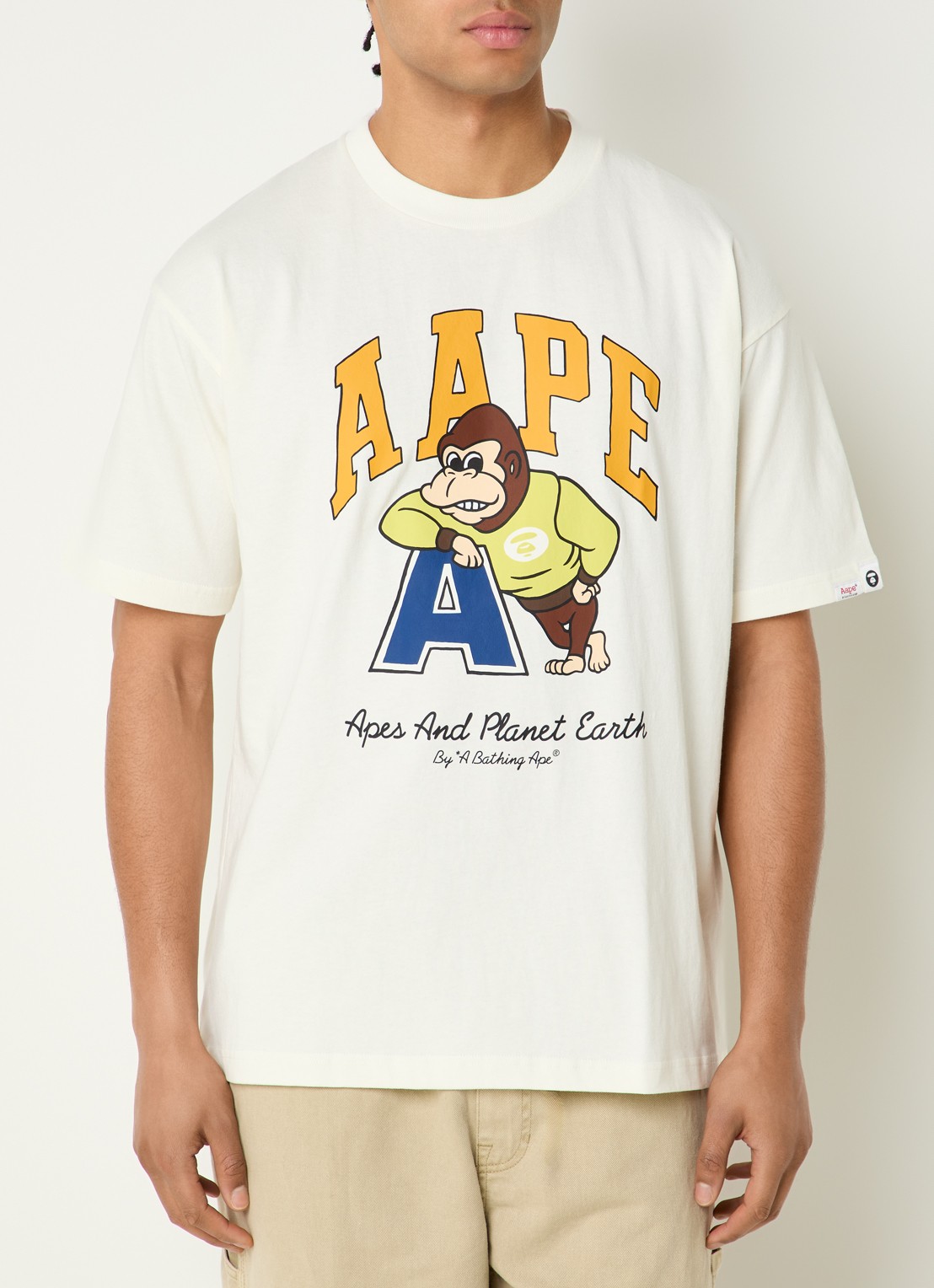 Aape T-shirt met print - detail 3 creme