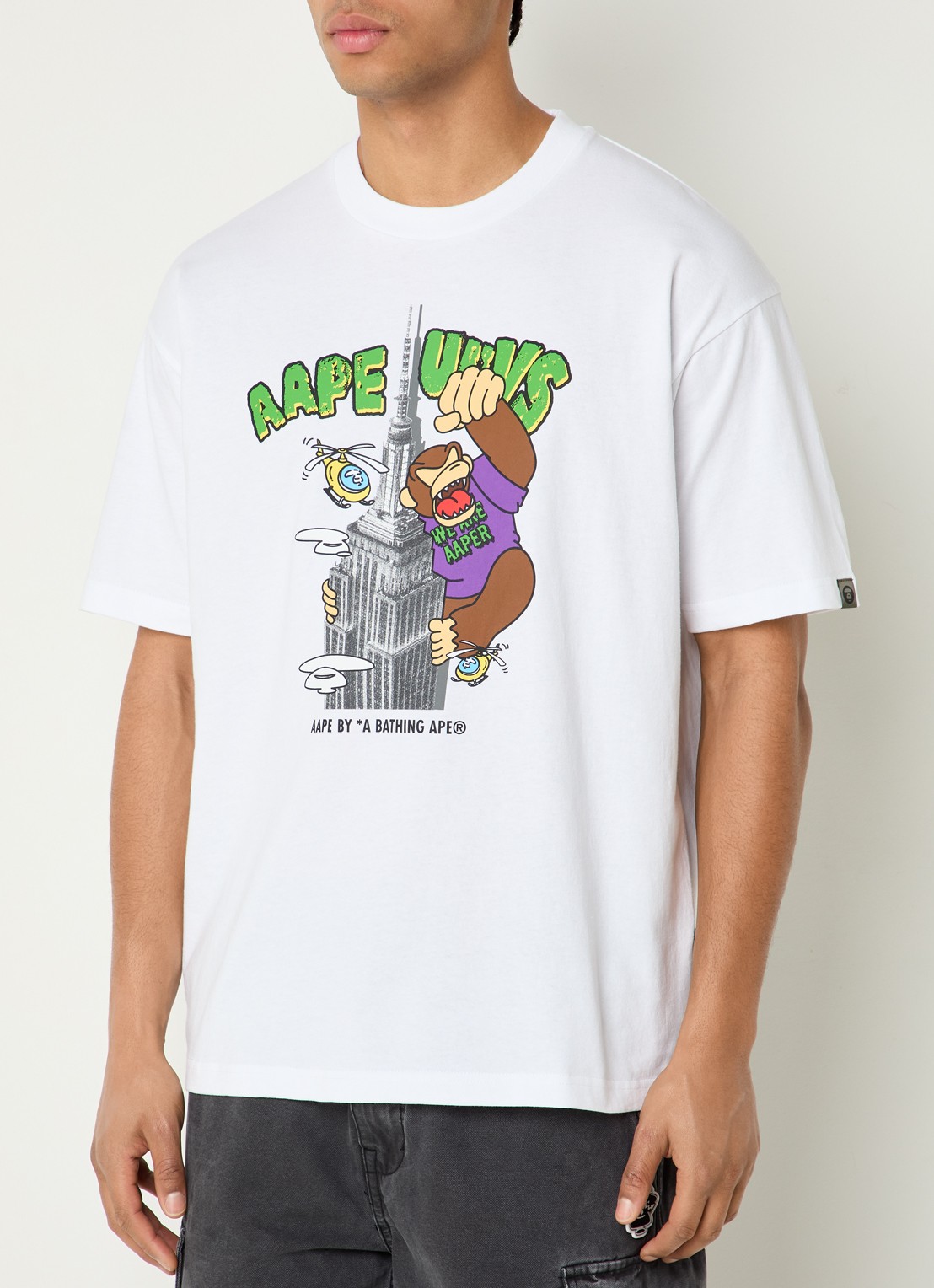 Aape T-shirt met print - detail 4 wit