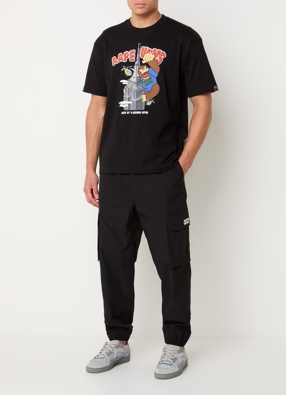 Aape T-shirt met print - voorkant 3 zwart