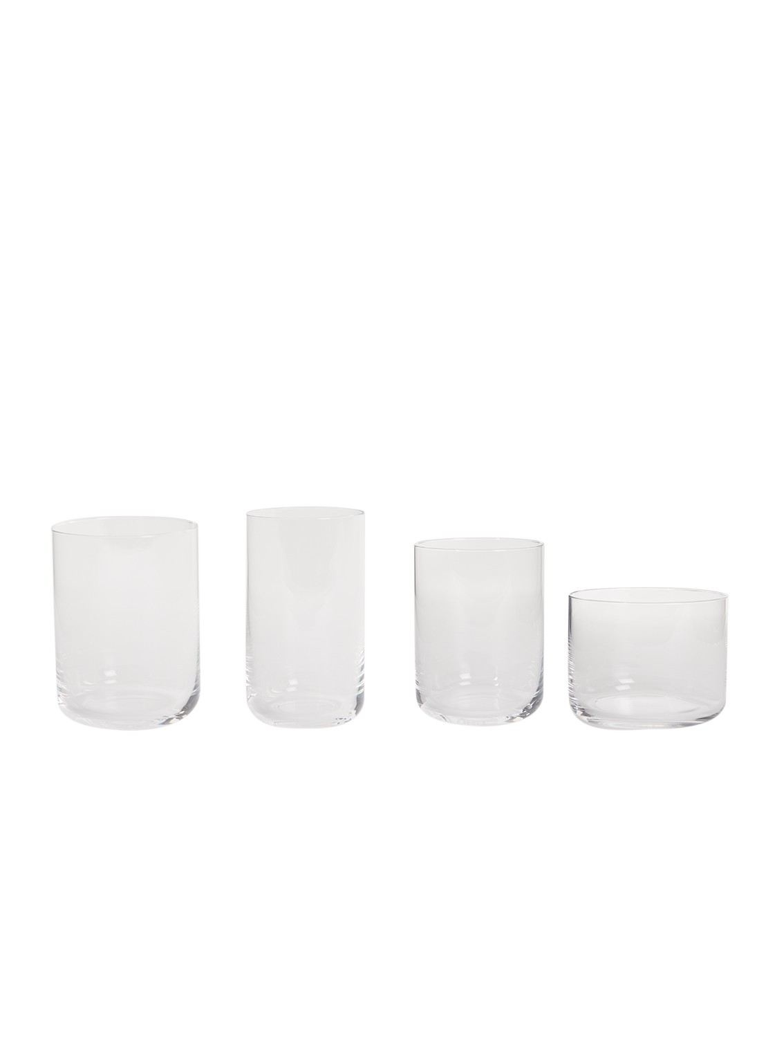 Aarke Nesting drinkglas 29 cl set van 4 - voorkant transparant