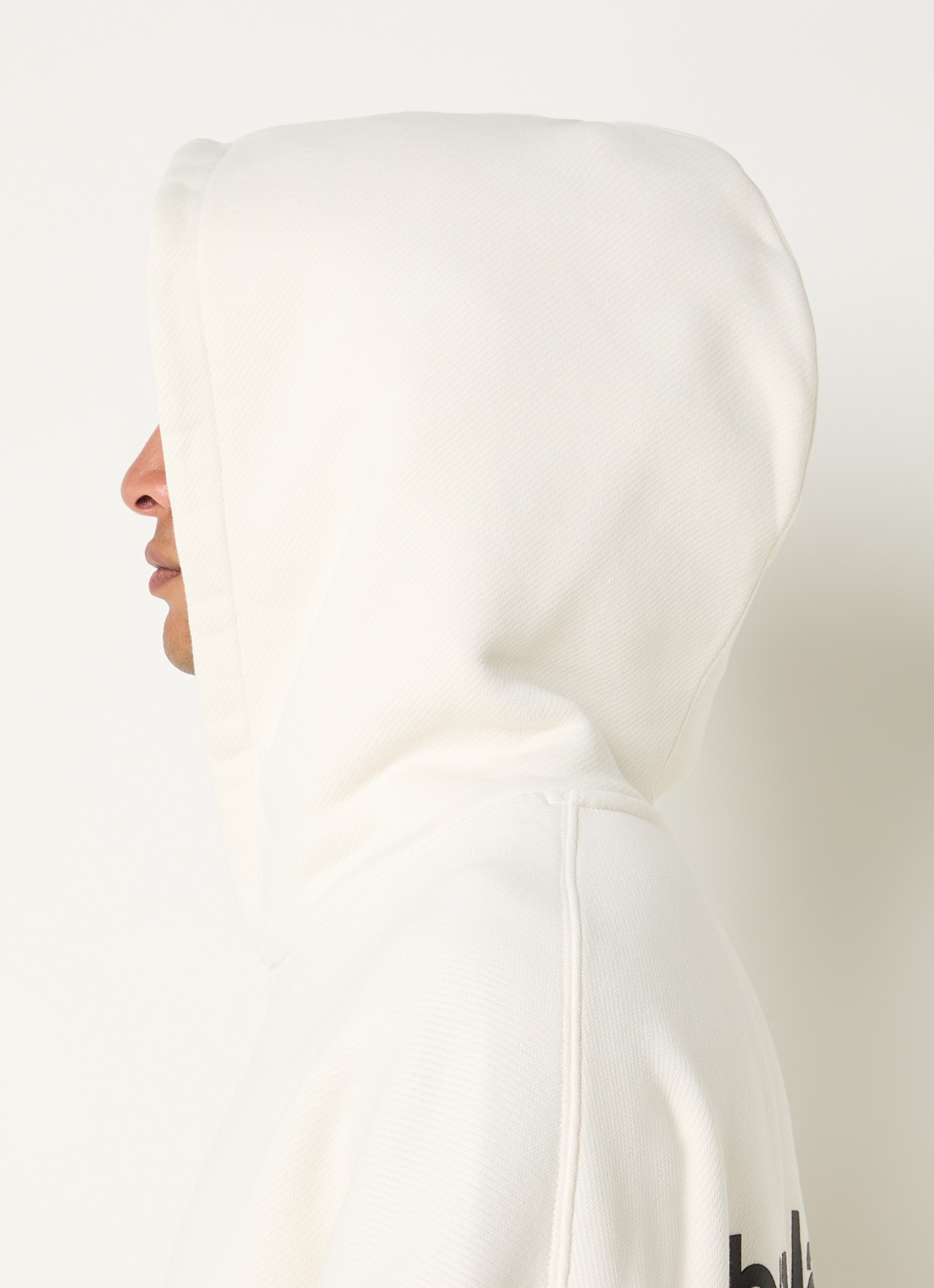 about:blank Box hoodie met logoprint - detail 4 gebroken wit