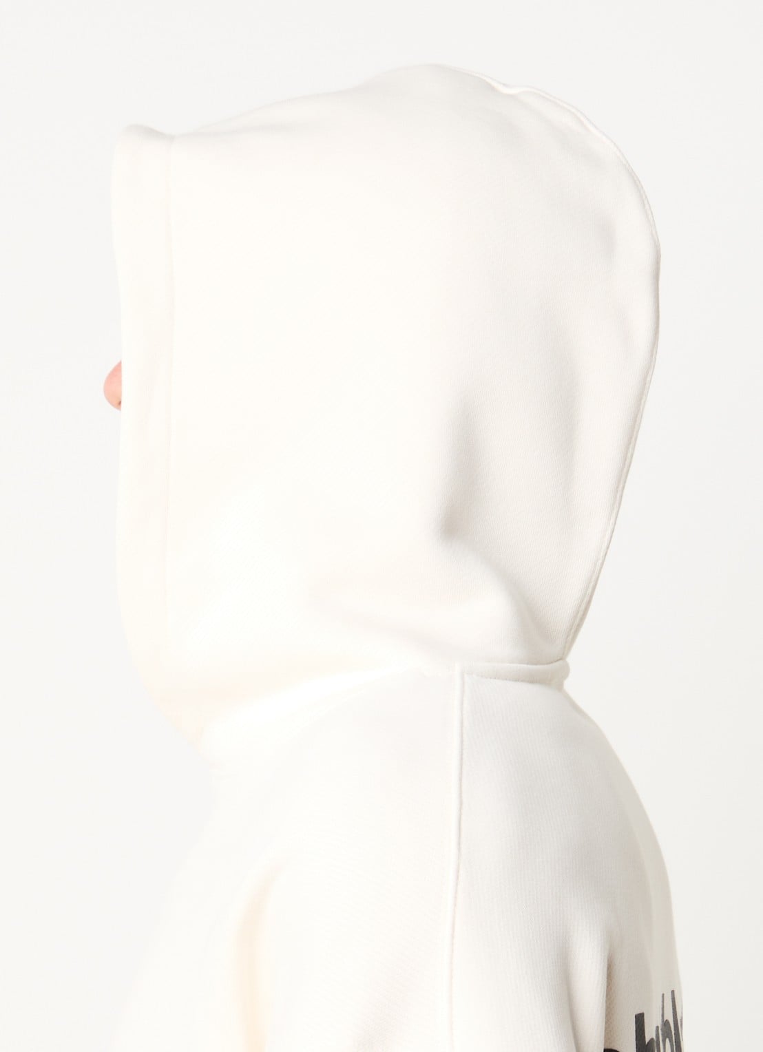 about:blank Box hoodie met logoprint - detail 4 creme