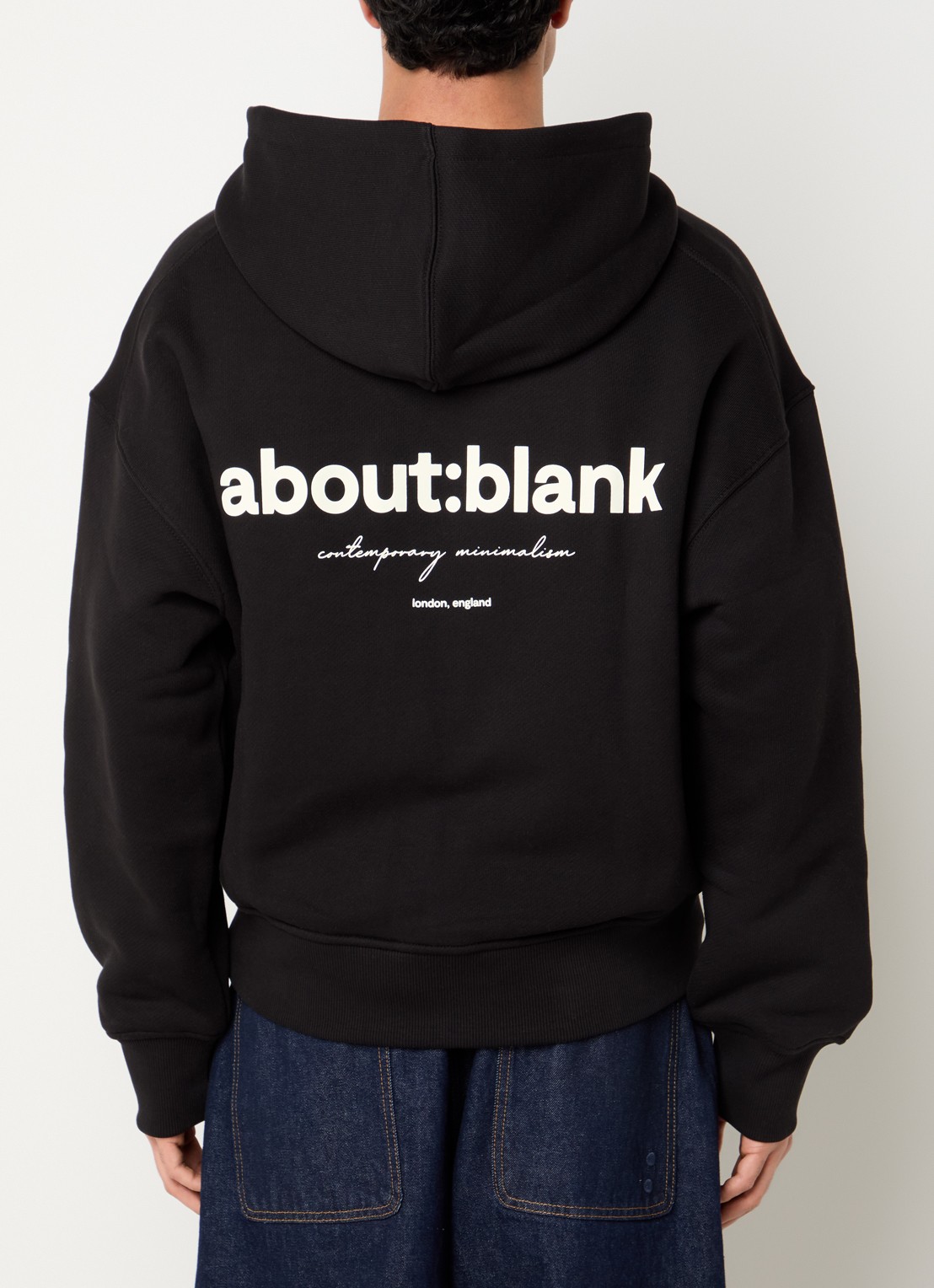 about:blank Box sweatvest met logoprint - detail 3 zwart
