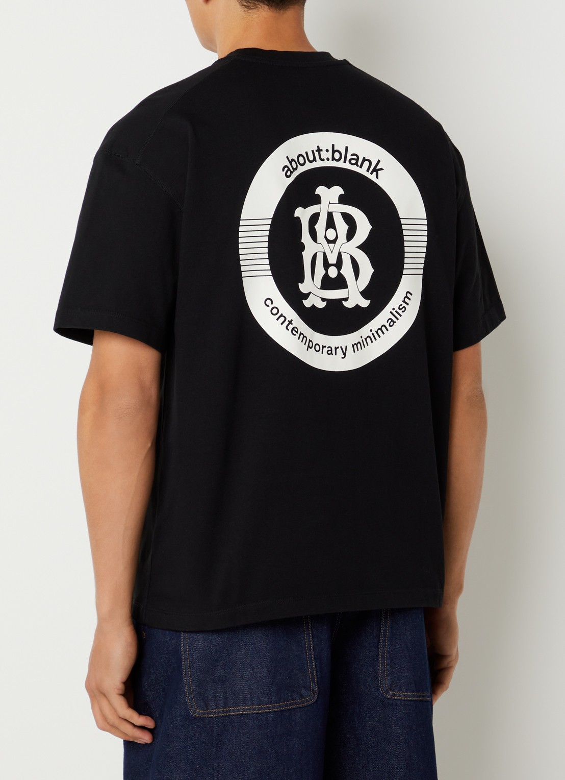 about:blank Disc T-shirt met front- en backprint - detail 3 zwart