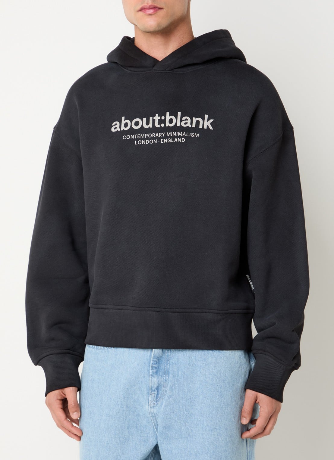 about:blank Garcon hoodie met logoprint - detail 3 antraciet