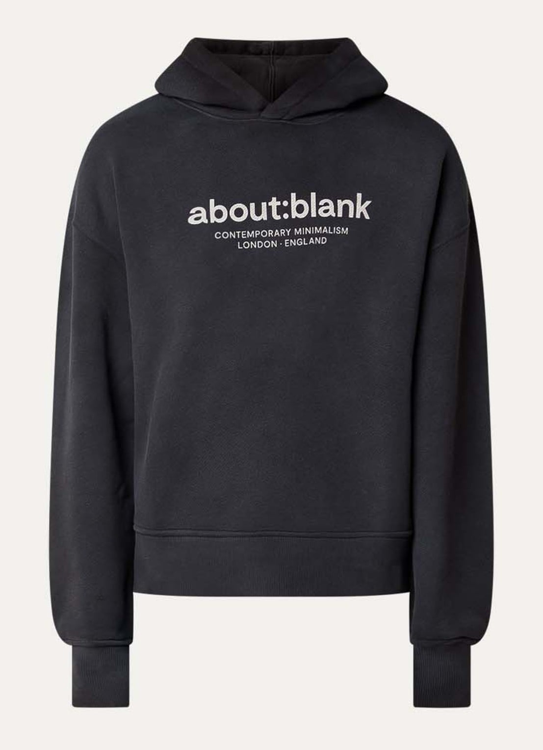about:blank Garcon hoodie met logoprint - voorkant antraciet