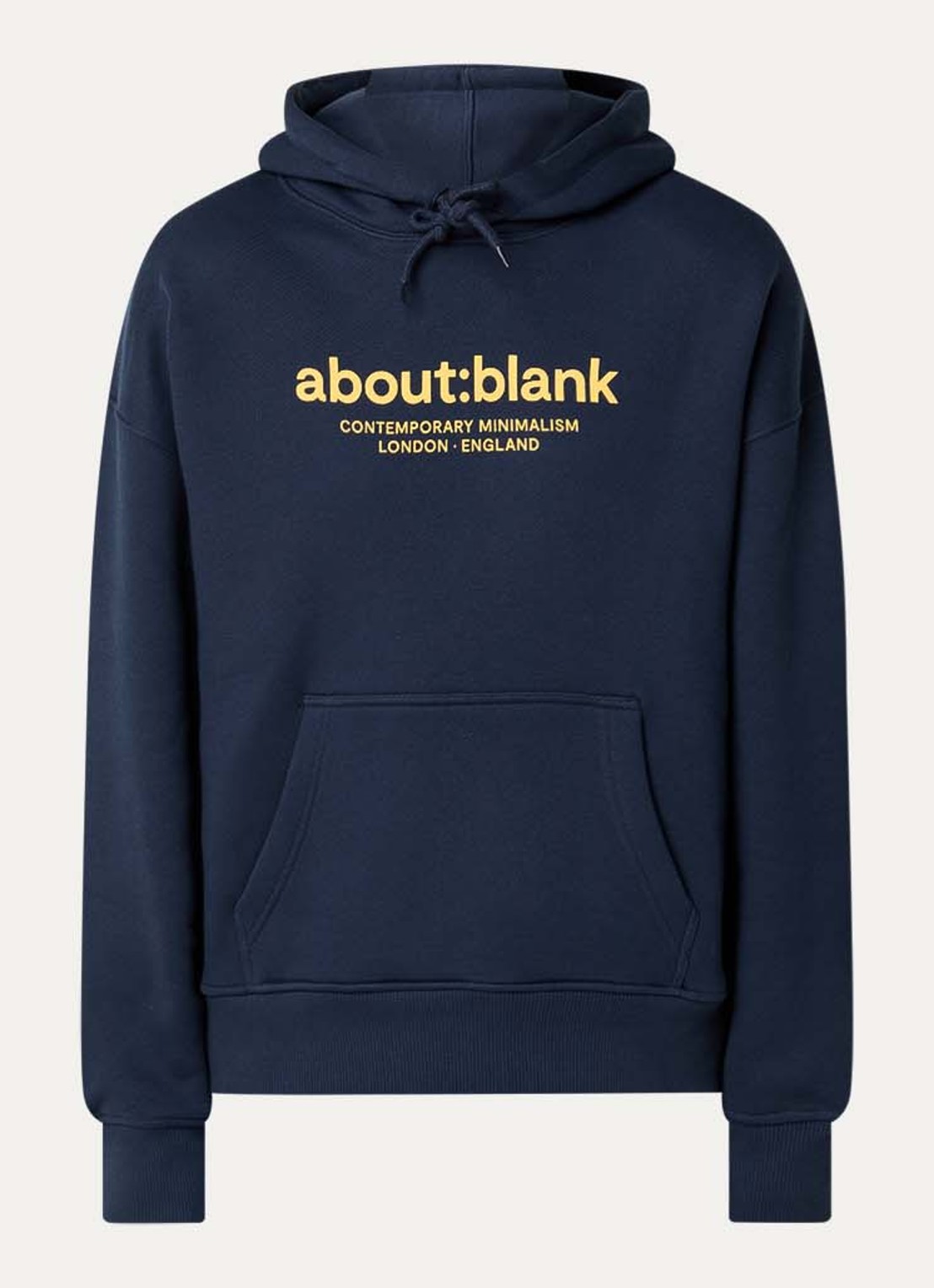 about:blank Garcon hoodie met logoprint - voorkant donkerblauw