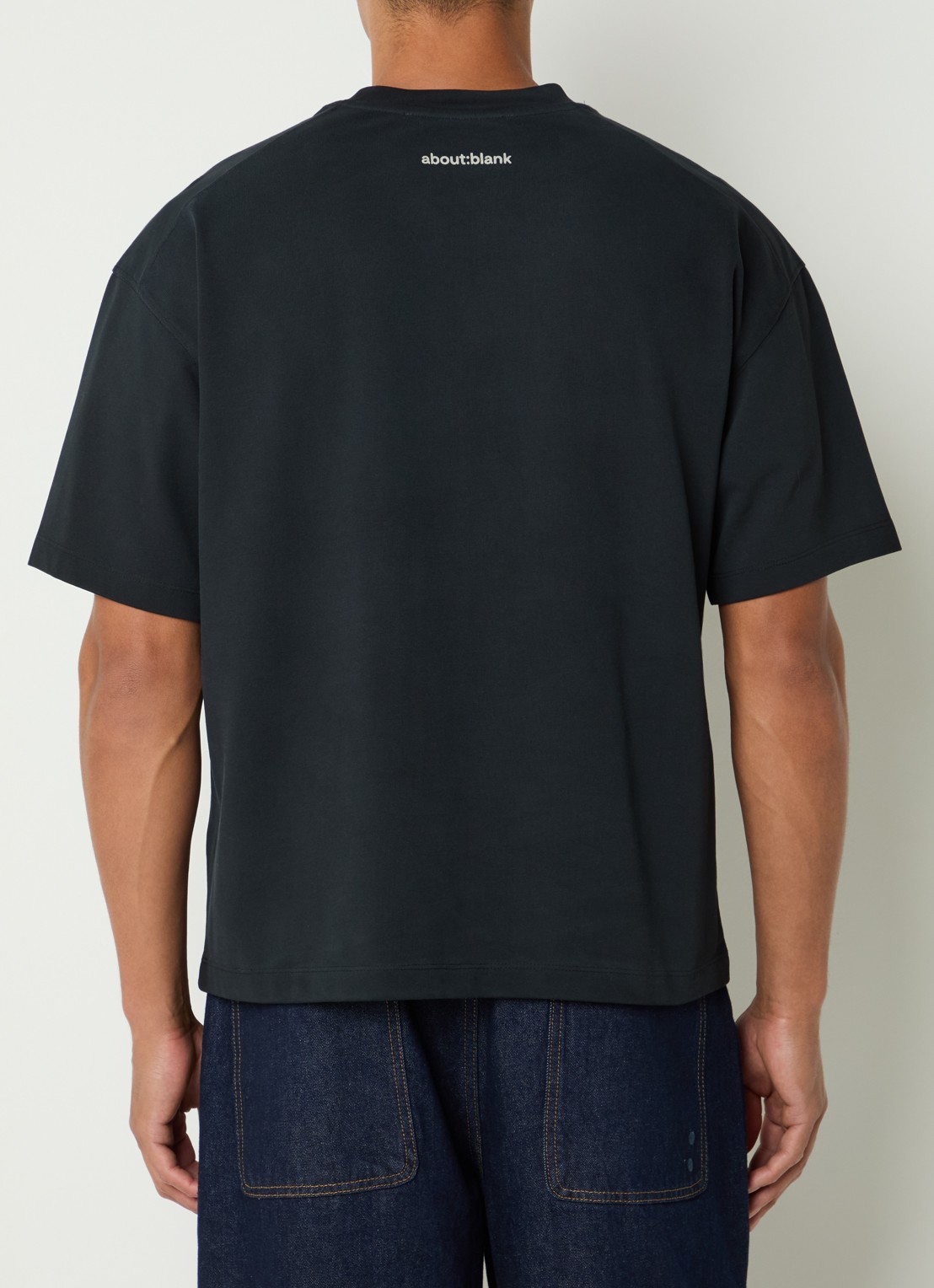 about:blank Garcon T-shirt met logoprint - achterkant 4 zwart