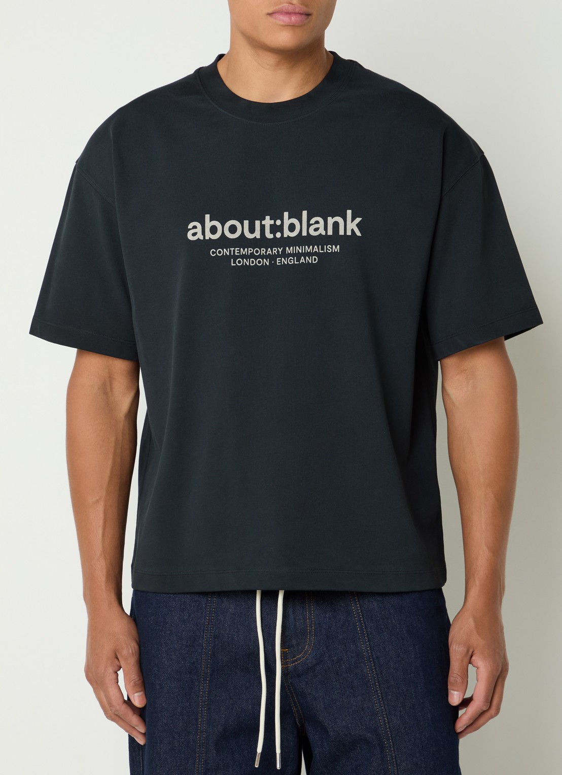 about:blank Garcon T-shirt met logoprint - detail zwart