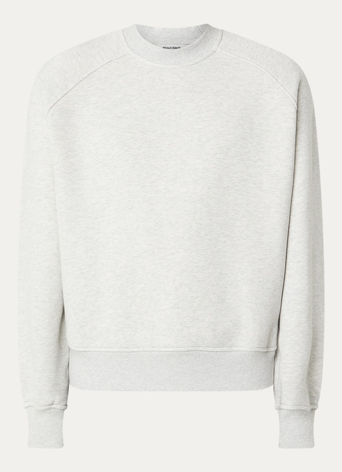 about:blank Insignia sweater met ronde hals - voorkant grijsmele