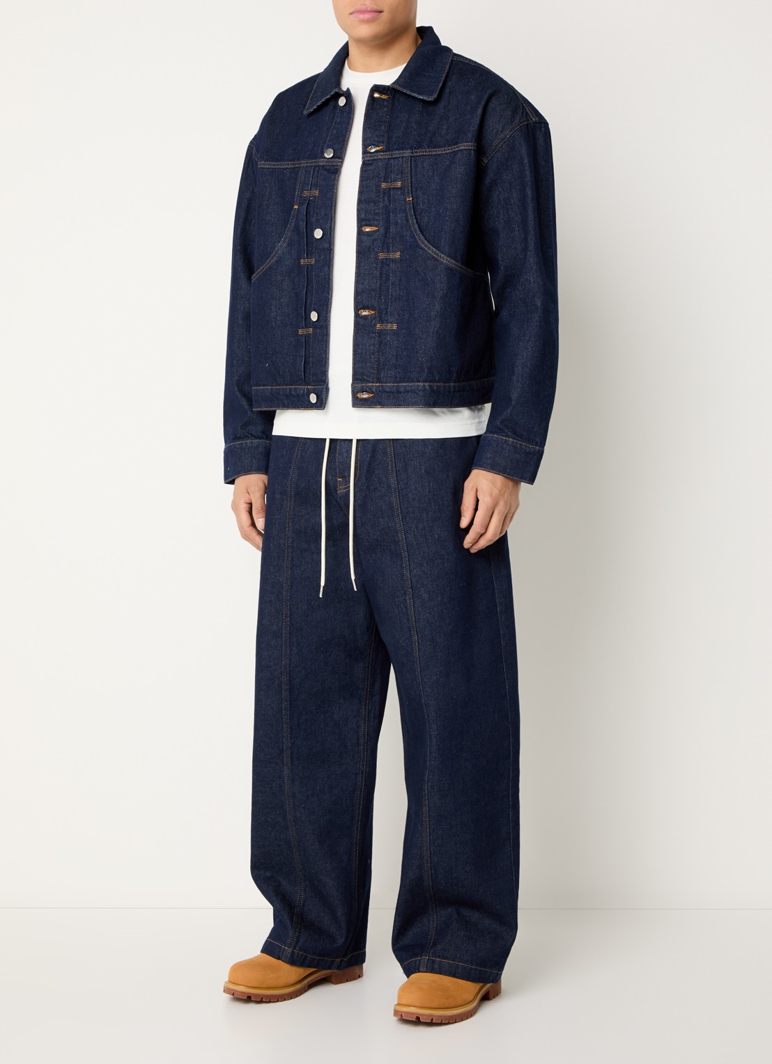 about:blank Regular fit spijkerjas met steekzakken - voorkant 4 indigo