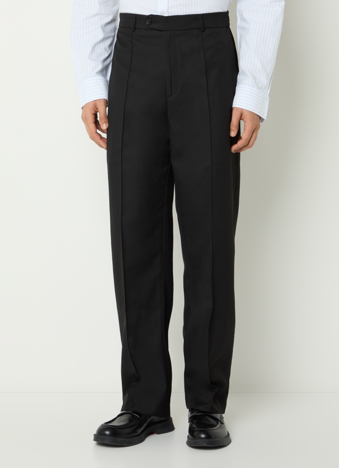 about:blank Straight fit pantalon met steekzakken - detail 4 zwart