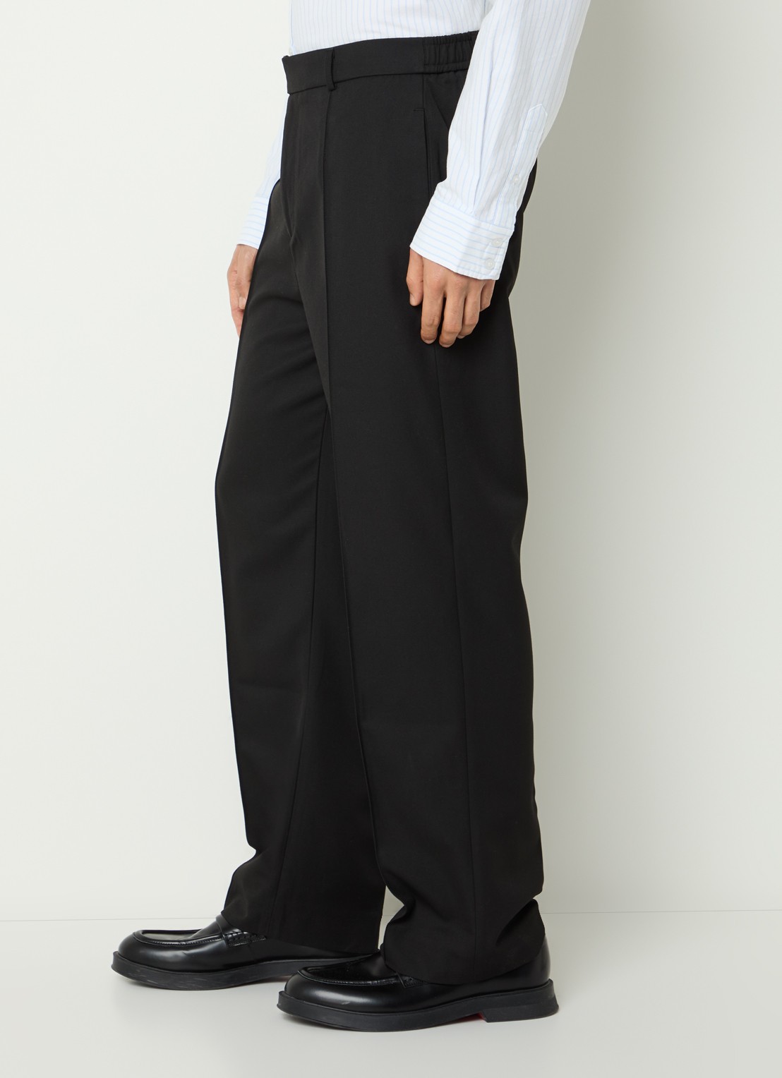 about:blank Straight fit pantalon met steekzakken - detail 5 zwart