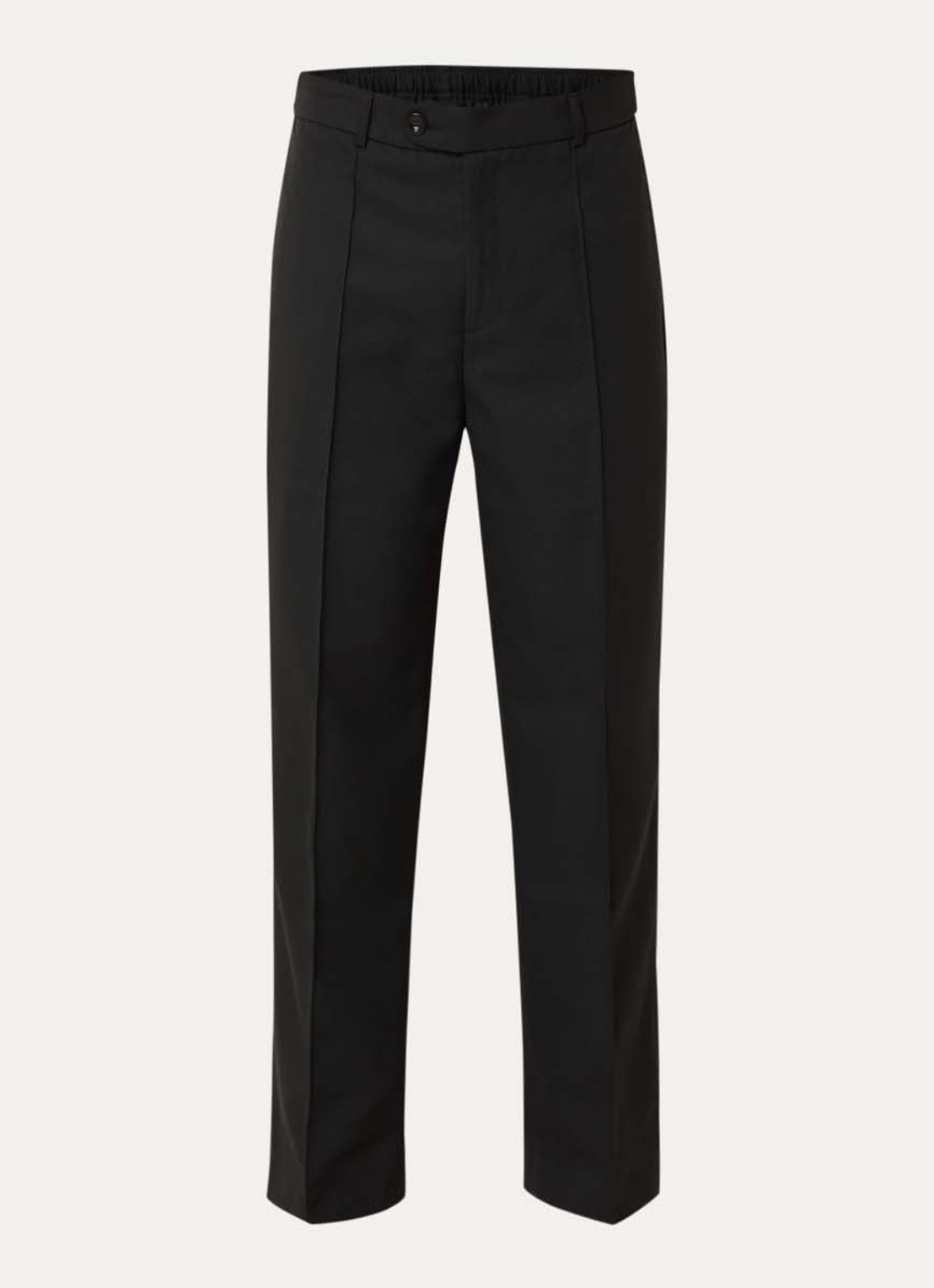 about:blank Straight fit pantalon met steekzakken - voorkant 2 zwart