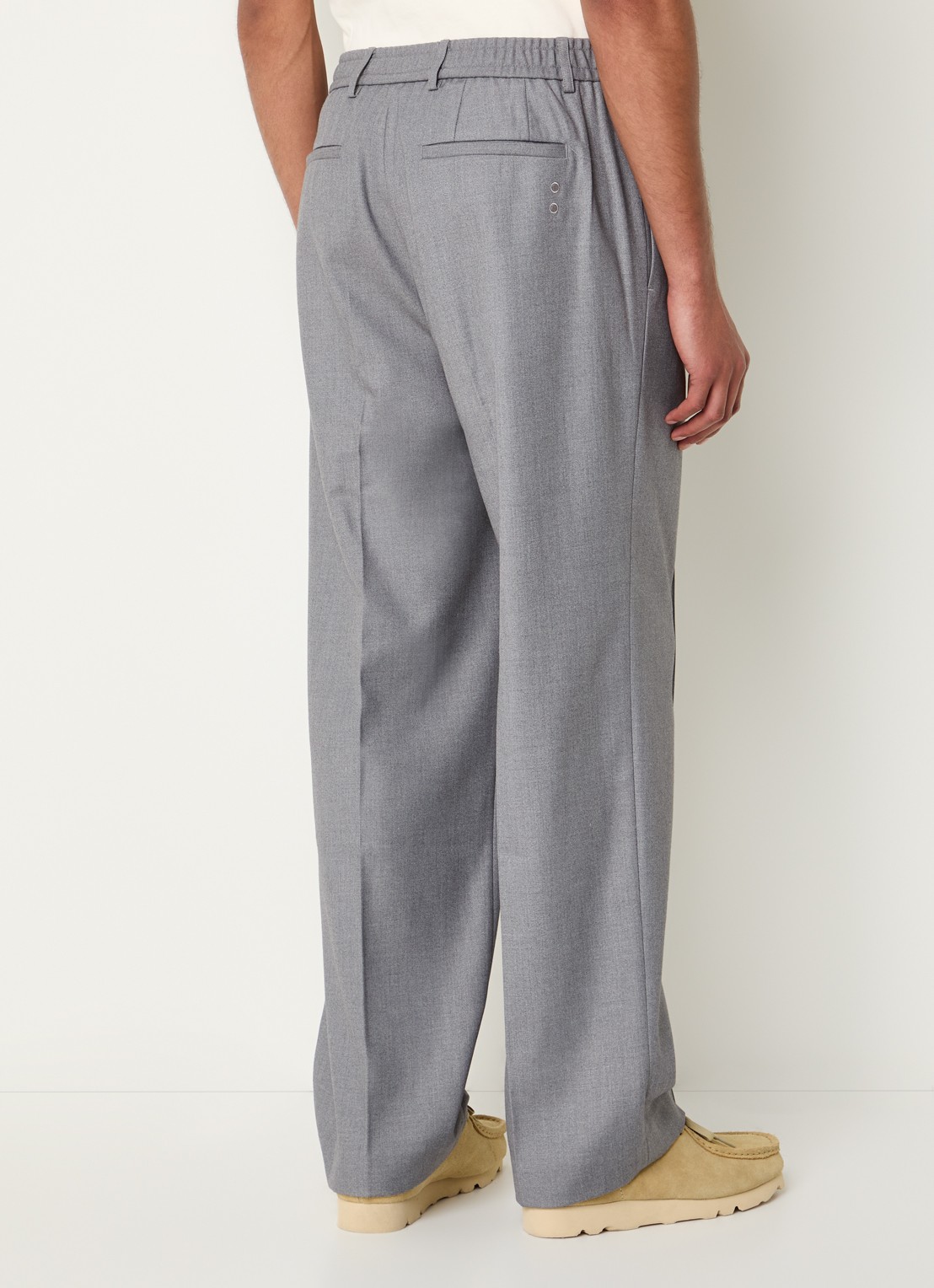 about:blank Straight fit pantalon met steekzakken  - achterkant 3 grijs