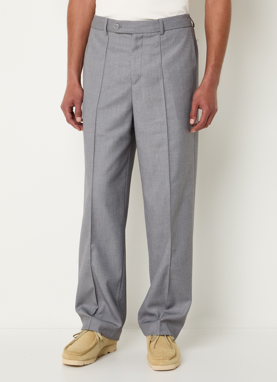 about:blank Straight fit pantalon met steekzakken  - detail 4 grijs