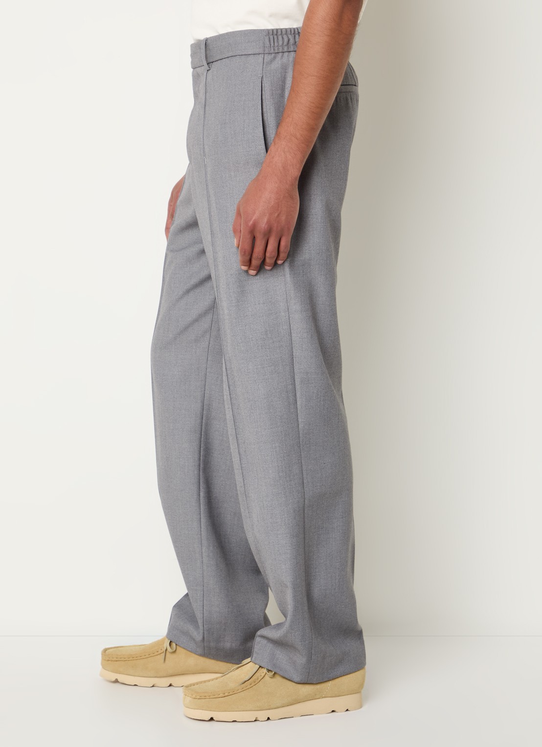 about:blank Straight fit pantalon met steekzakken  - detail 5 grijs
