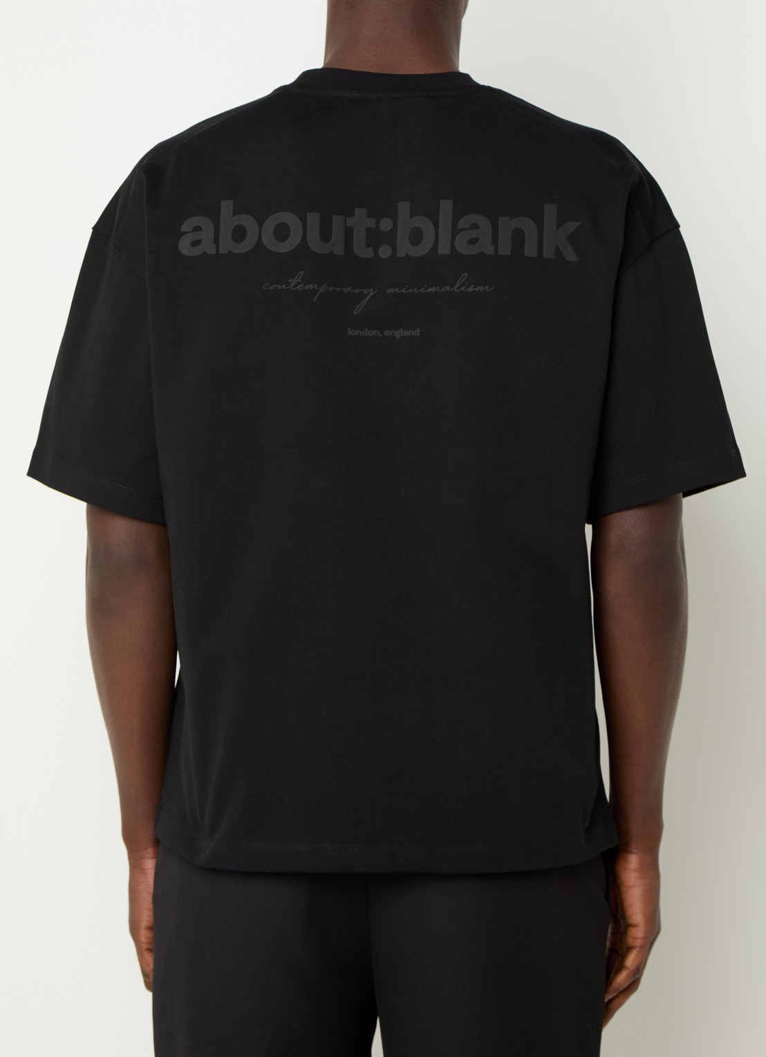 about:blank T-shirt met logo- en backprint - detail 6 zwart