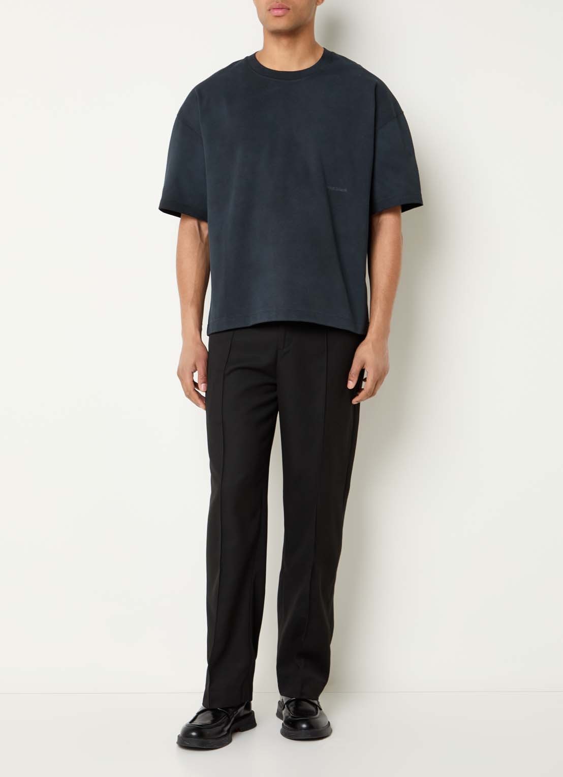 about:blank T-shirt met logoprint - voorkant 2 zwart