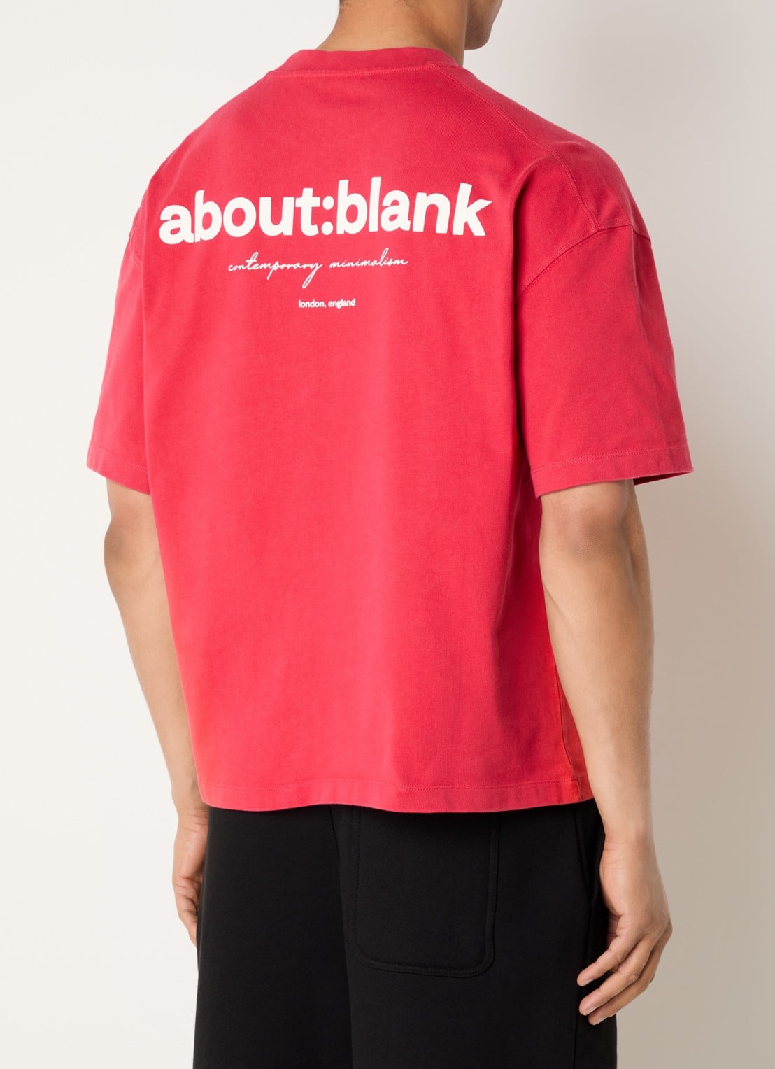 about:blank T-shirt met ronde hals - detail 4 rood