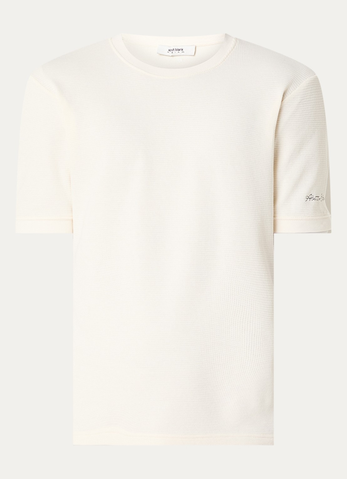 about:blank T-shirt met structuur - voorkant creme