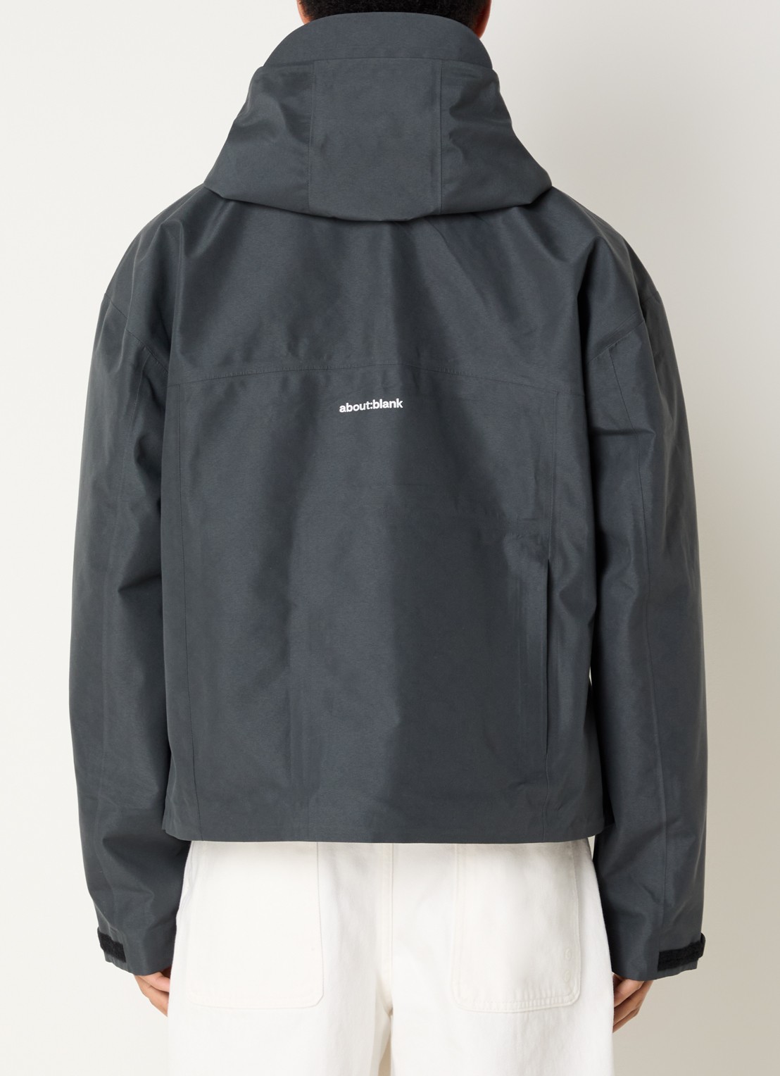 about:blank Windjack met ritszakken - achterkant 3 antraciet