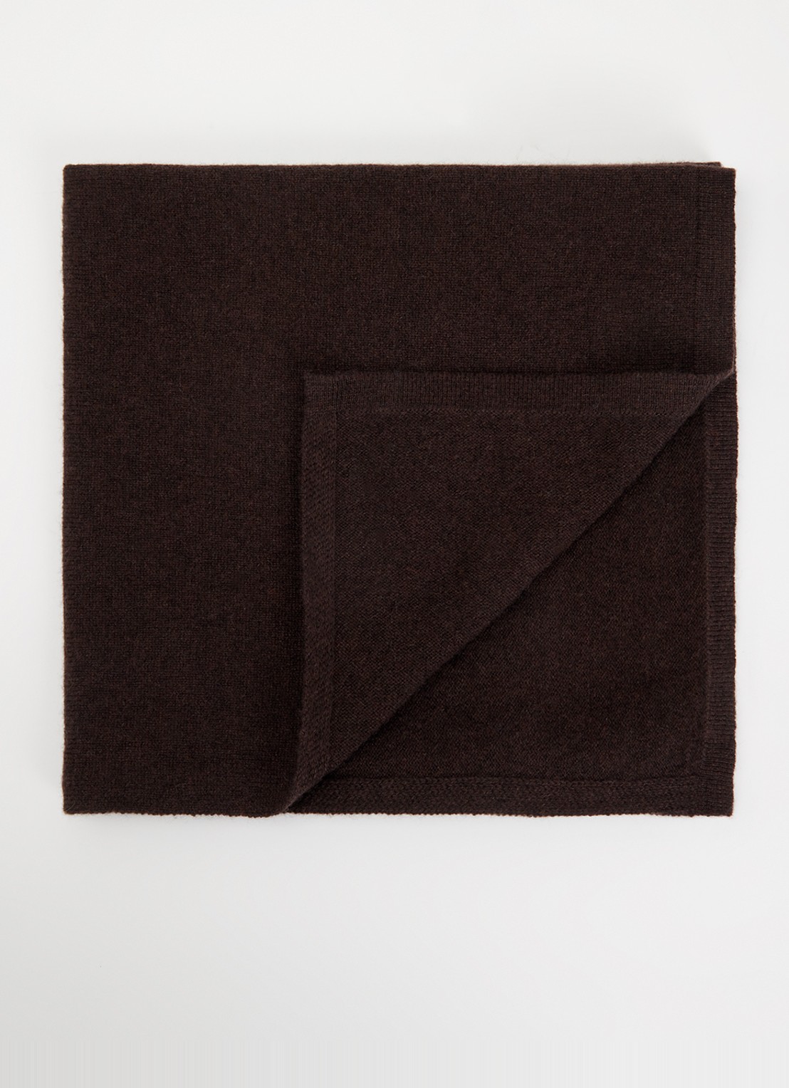 Absolut Cashmere. Annabelle bandana van kasjmier 55 x 55 cm - voorkant donkerbruin