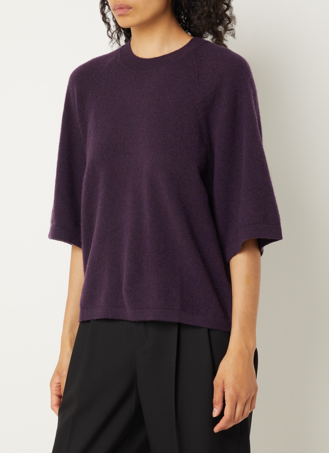 Absolut Cashmere. Leana fijngebreide pullover van kasjmier - detail 3 paars