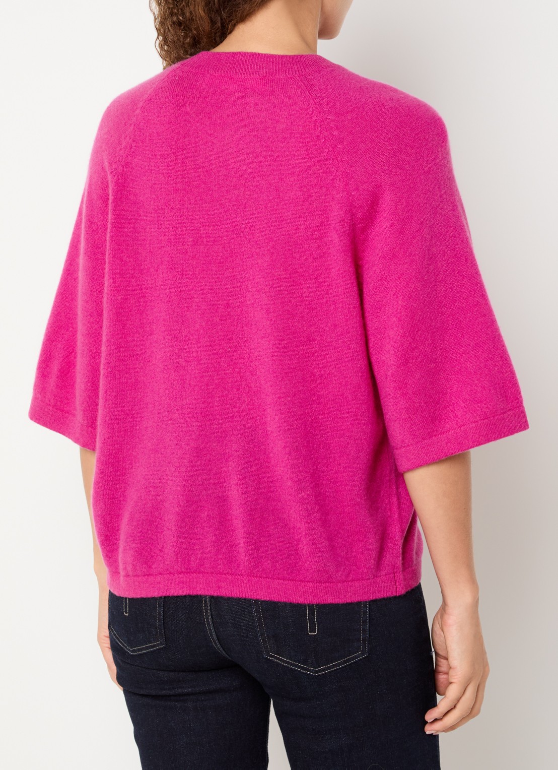 Absolut Cashmere. Leana fijngebreide trui van kasjmier - achterkant 4 fuchsia