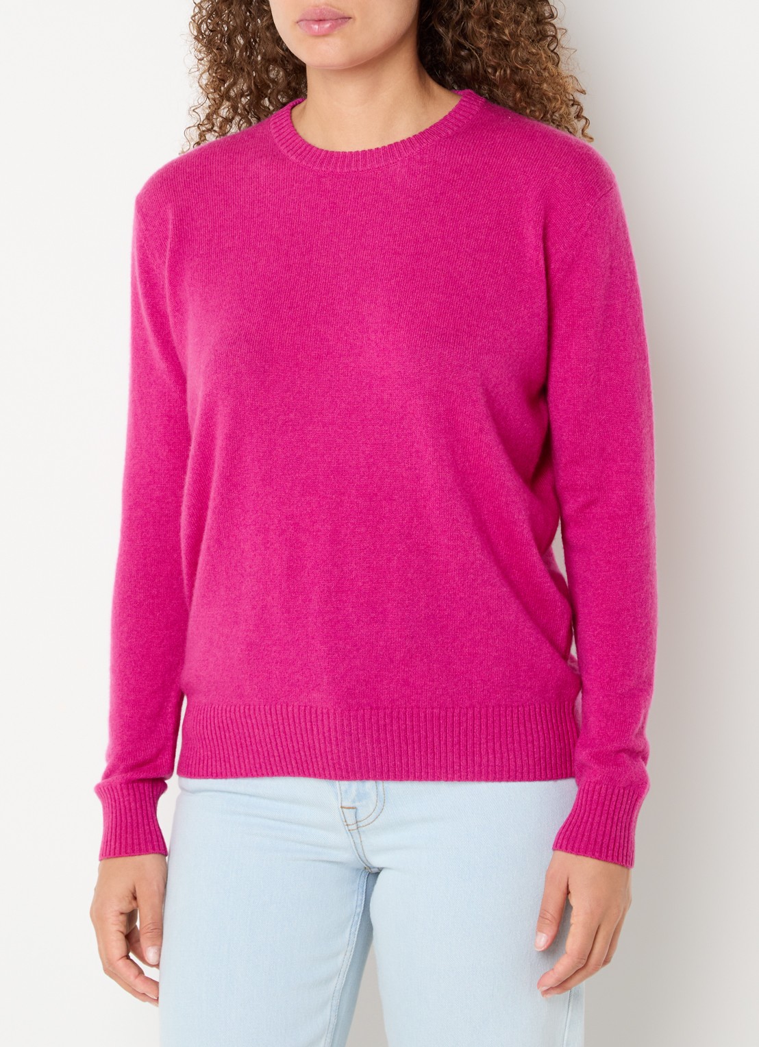 Absolut Cashmere. Ysee fijngebreide trui van kasjmier - detail 3 fuchsia