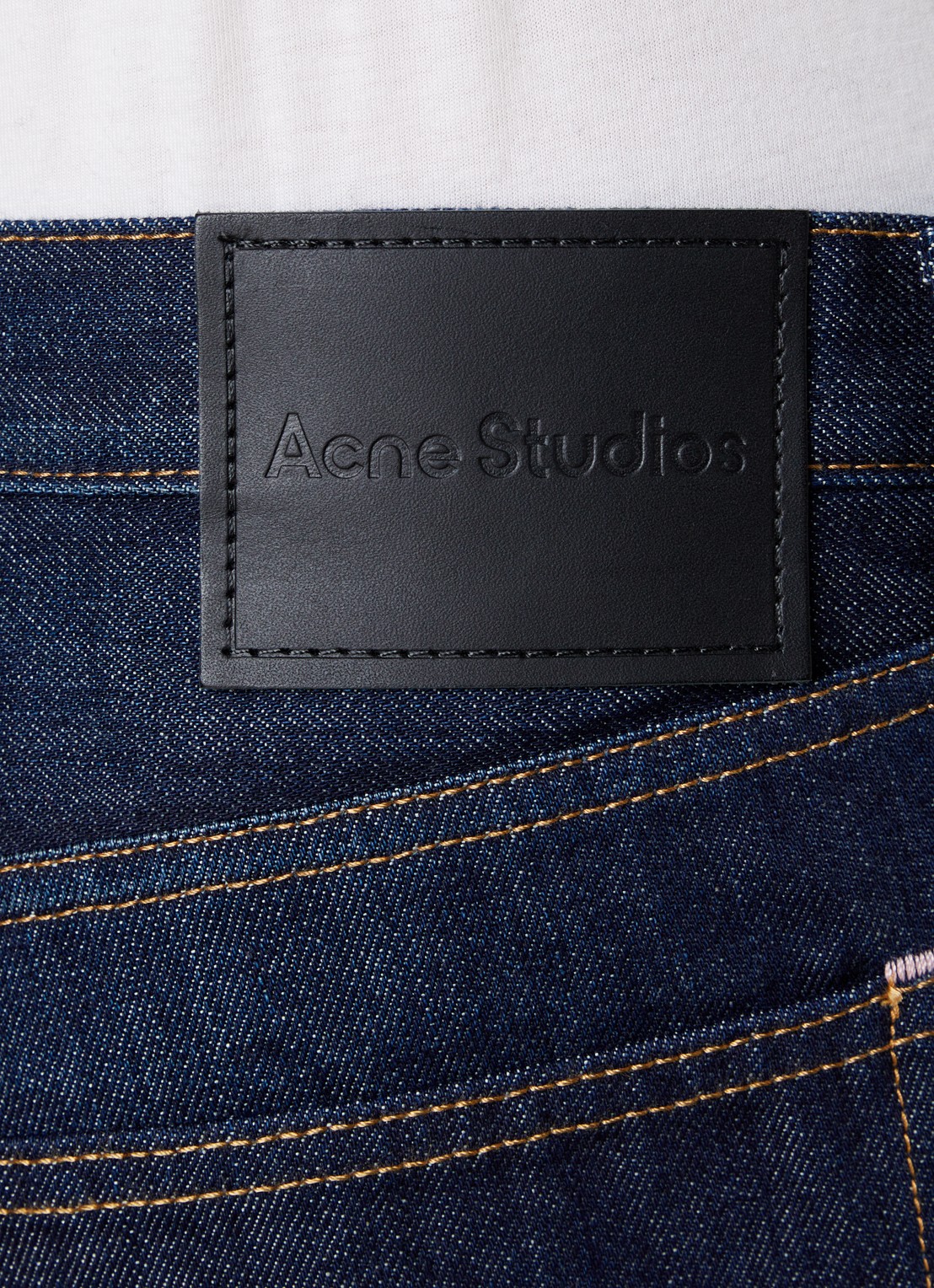 Acne Studios 1996M straight leg jeans met donkere wassing - detail 3 indigo
