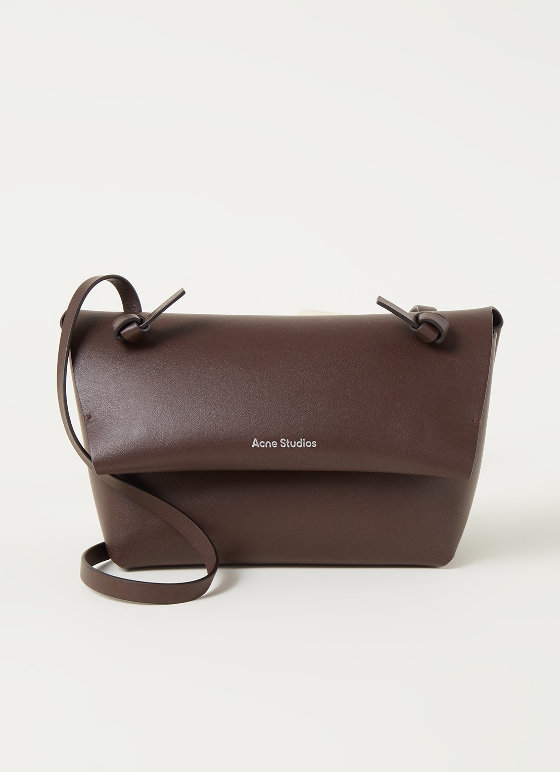 Acne Studios Alexandra Large crossbodytas van leer - voorkant 2 donkerbruin
