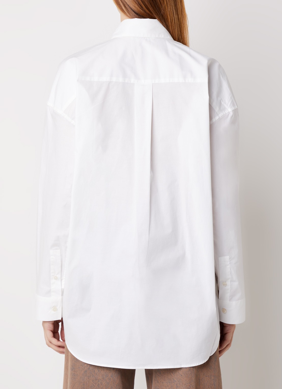 Acne Studios Blouse met borstzak en stretch - achterkant wit